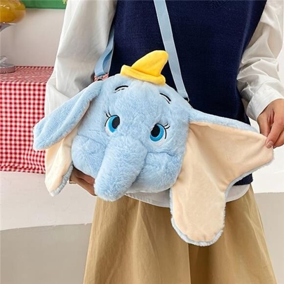 Disney Dumbo Inspired Plush Cartoon Theme Elephant Purse/Crossbody Bag - Picture 7 of 8